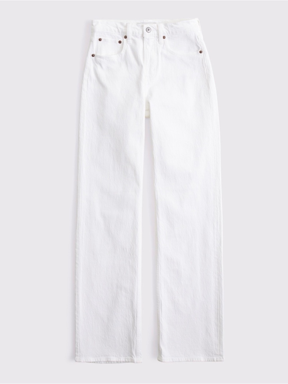 Abercrombie & Fitch Women's 90s relaxed high rise White Jeans